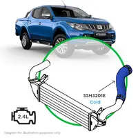 Mitsubishi Triton MQ - MR, Pajero Sport QE - QF 2.4L Cold Side Silicone Blue Intercooler