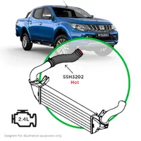 Mitsubishi Triton MQ-MR, Pajero Sport QE-QF 2.4L Hot Side Silicone Intercooler