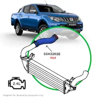 Mitsubishi Triton MQ-MR, Pajero Sport QE-QF 2.4L Hot Side Silicone Blue Intercooler