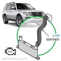 Mitsubishi Pajero 3.2 NS NT NX NW 2006 - 2020 Intercooler Cold Side Silicone