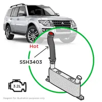 Mitsubishi Pajero 3.2 NS NT NX NW 2006 - 2020 Intercooler Hot Side Small Silicone