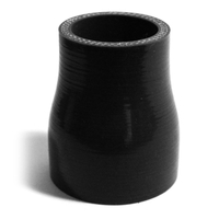 Straight 4 Ply Silicone Reducer 51mm x 63mm x127mm Black