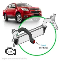 Holden Colorado RG 2.8L 132kW 2012 - 2013 CTDI Silicone Intercooler Cold Pipe