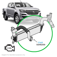 Holden Colorado RG 2012 - 2016 2.8L T/B Silicone Intercooler Pipe Cold 