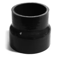 Straight 4 Ply Silicone Reducer 63mm x 70mm x 76mm Black