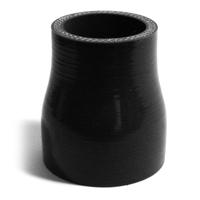 Straight Silicone Reducer 63mm x 76mm x 127mm Black