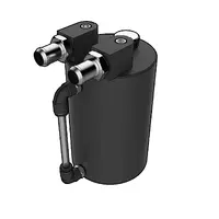 Oil Catch Tank Round Black Billet 500ml