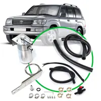 Oil Catch Tank Full Kit Landcruiser 100 Series 1HZ 98 - 07 Polished Catch Can