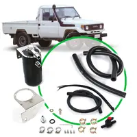 Oil Catch Tank Full Kit Landcruiser 75 Series 1HZ 1990-1999 Black Can