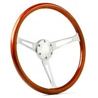 Steering Wheel Wood 15" ADR Classic Brushed Alloy Slotted