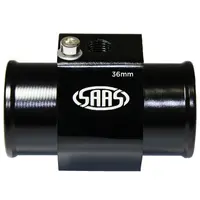 Water Temp Adapter Rad Hose 36mm Black Aluminium