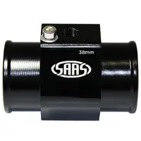 Water Temp Adapter Rad Hose 38mm Black Aluminium