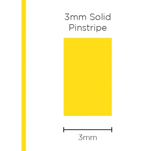 Pinstripe Solid Yellow 3mm x 10m