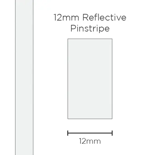 Pinstripe Reflective White 12mm x 1m