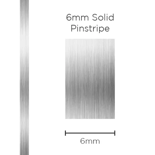 Pinstripe Solid Silver 6mm x 10m