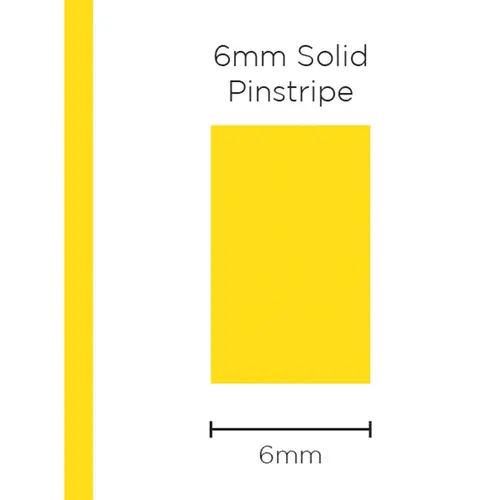 Pinstripe Solid Yellow 6mm x 10m