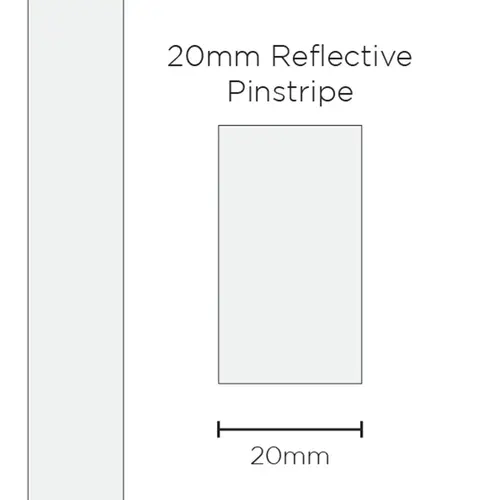 Pinstripe Reflective White 20mm x 1m