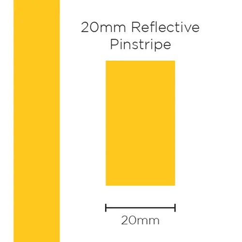 NLA Pinstripe Reflective Yellow 20mm x 1m