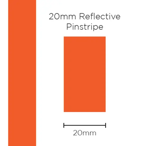 Pinstripe Reflective Orange 20mm x 1m