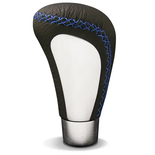 NLA Leather Gear Knob Black-Blue Stitch