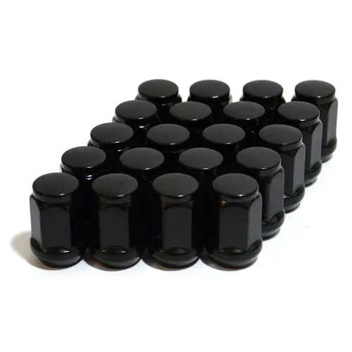 Wheel Nut Flat Head Bulge 12 x 1.50 Black 35mm