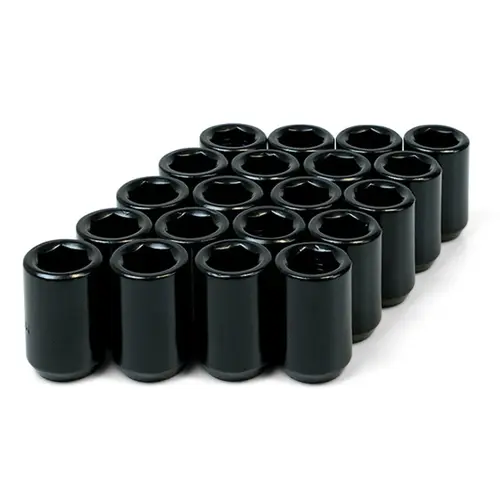 Wheel Nut Internal Hex 1/2 Black 33mm