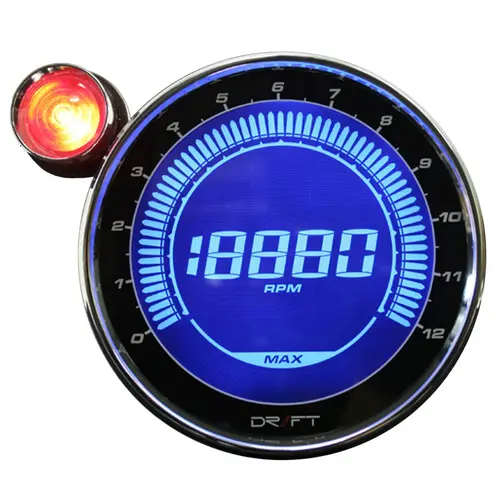 Tachometer Iridium Blue Series 5" 0 12000 RPM 12V