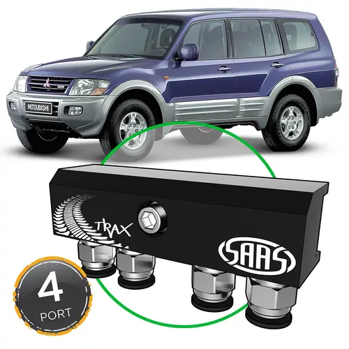 Diff Breather Kit 4 Port incl Nylon Bushes MITSUBISHI PAJERO NM-NP 2000-2006