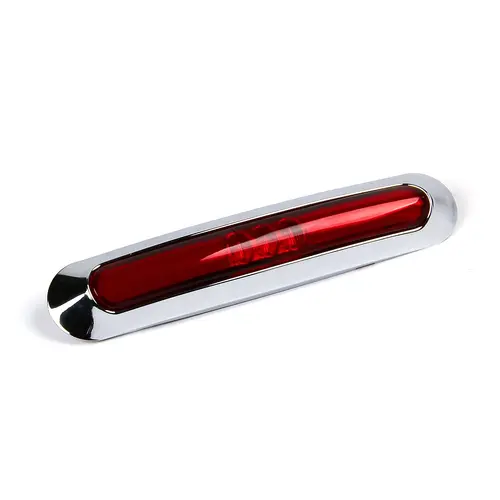 Rear Marker LED Red Chrome Bezel