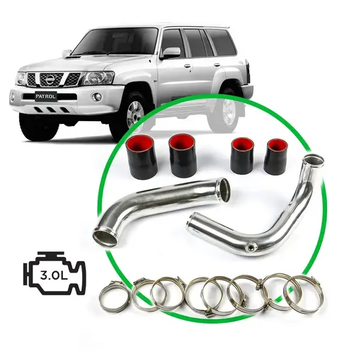 Nissan Patrol GU/Y61 ZD30 CRD 12/2006 - 10/2017 Polished Pipe Kit