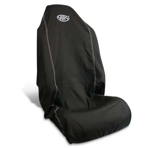 Seat Cover Throw Black Saas White Logo Large 1Pc