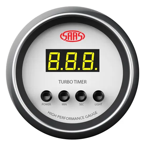 NLA Turbo Timer Digital Auto 52mm Muscle Series I White 12V