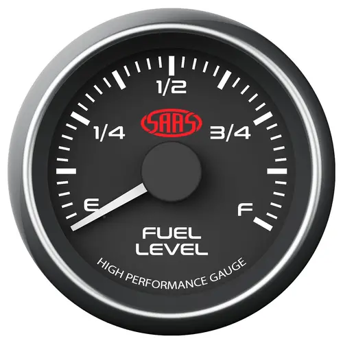 Fuel Level Gauge 52mm Muscle Series I Black 12V