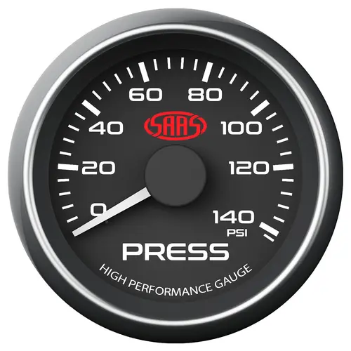 Oil Press Gauge 0-140psi 52mm Muscle Series I Black 12V