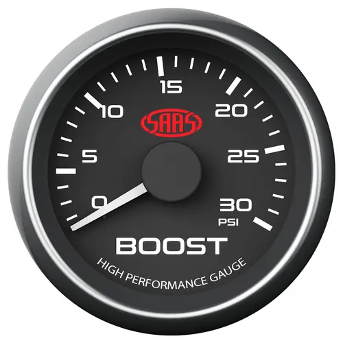 Boost Gauge Diesel 0-30 psi 52mm Muscle Series I Black 12V