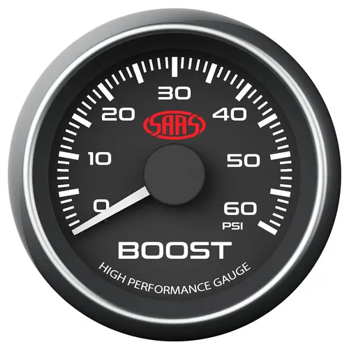 Boost Gauge Diesel 0-60 psi 52mm Muscle Series I Black 12V