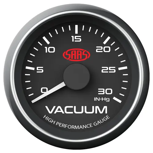 Vacuum Gauge 0-30inHg 52mm Muscle Series I Black 12V