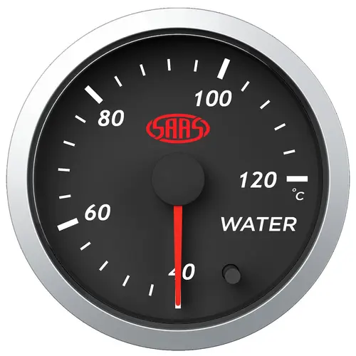 Water Temp Gauge 40°-120° 52mm Street Series Black 12V