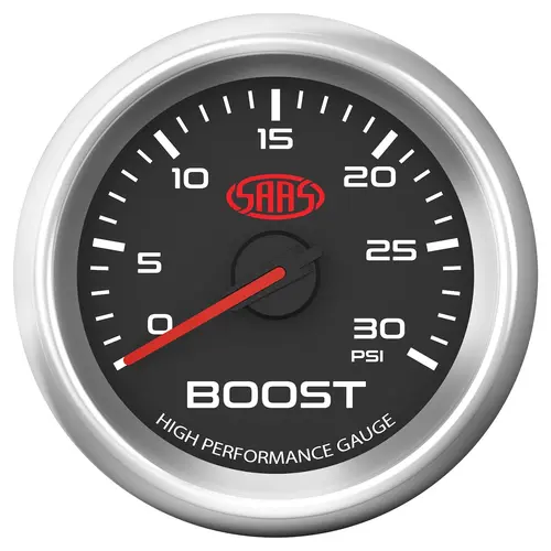 Boost Gauge Diesel 0-30 psi 52mm Muscle Series 3 Black 12V