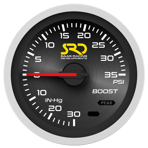 Boost Gauge - 30inHg-35psi 52mm SRD Series 12V