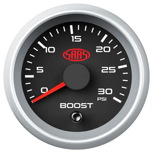 Boost Gauge Diesel 0-30 psi 52mm Muscle Series II Black 12V