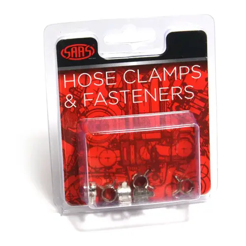 Hose Clamps Spring Size 4 suits 4mm (5/32") hose Pack of 6