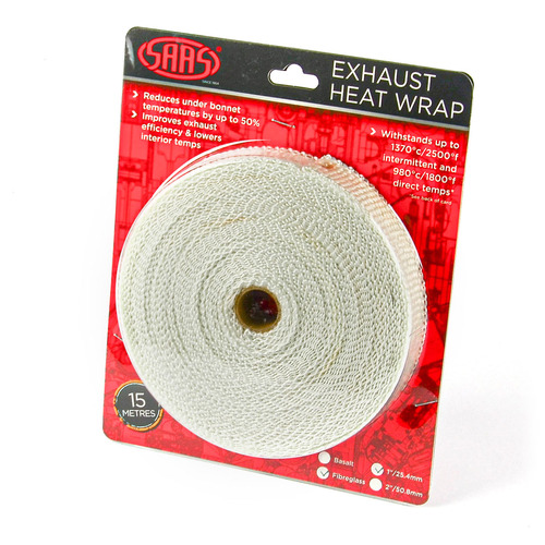 Exhaust Wrap Fibreglass 25mm (1in) x 15m