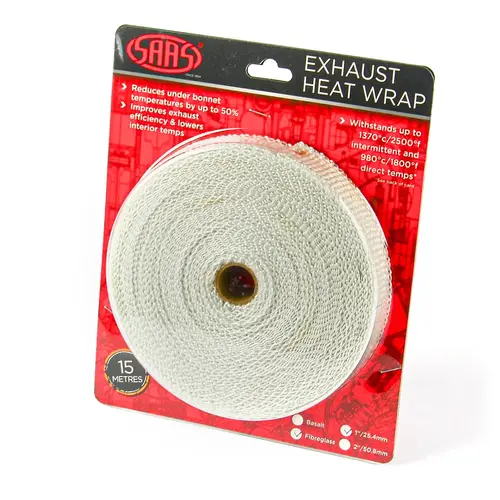 Exhaust Wrap Fibreglass 25mm (1in) x 15m