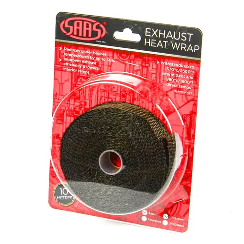 Exhaust Wrap Basalt Black 25mm (1in) x 10m