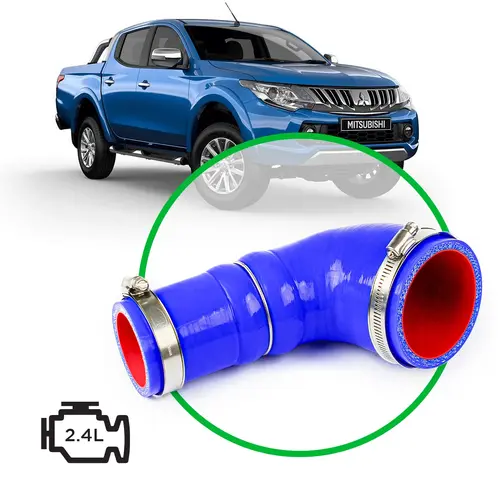 Mitsubishi Triton 2.4L MQ MR Blue Silicone Airbox to Turbo Intake Pipe