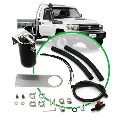 Oil Catch Tank Full Kit suit Landcruiser 79 Series 4.5L 2009