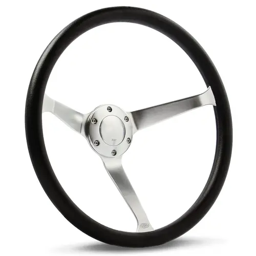 NLA Steering Wheel Poly 15" Classic Deep Dish Satin Alloy Solid