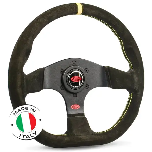 Steering Wheel Suede Pista 13" / 330mm Indicator Contoured Grip